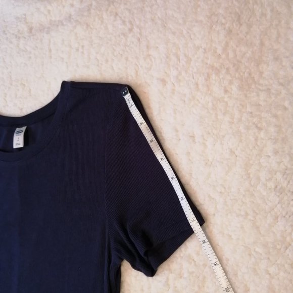 Navy blue midi body con knit dress - Picture 9 of 10